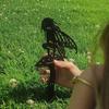 Flower Fairy Garden Sculpture Floor Plug Outdoor Garden Metal Iron Lawn Inserts Outdoor Decorations