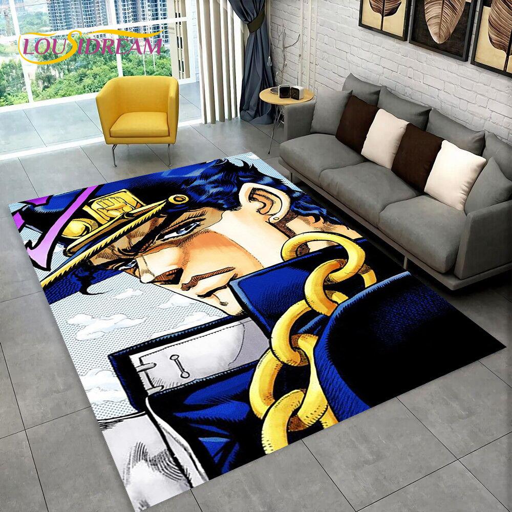 Anime Jojo's Bizarre Adventure  Area Rug,Carpet Rug for Living Room Bedroom Sofa Doormat Decoration, Kid Play Non-slip Floor Mat
