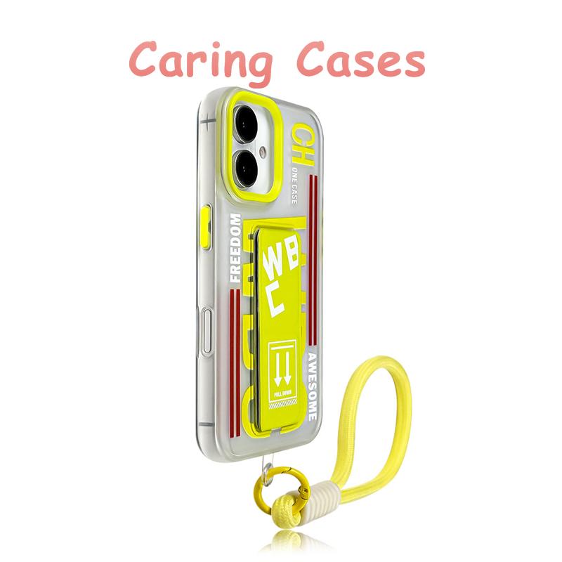 

For iPhone 17 Pro Max Case Clear Push Pull Stand Lanyard Shockproof Compatible with iPhone 16 15 14 13 iPhone 13 Pro
