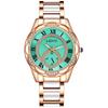 Langjue Diamantbesetzte Uhr Damen Spitze Zifferblatt Imitation Keramik Damen Uhr Mode Temperament Quarz Uhr