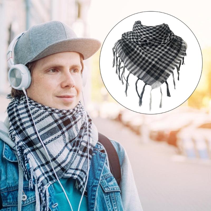 Arab Woman Kerchief Middle East Scarf Outdoor Breathable Turbans Multi Purpose Headscarf Driving Dustproof Kerchief