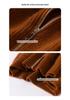 Women's Thick Striped Knit Cashmere Cardigan, Half-High Collar, Long Sleeve, Loose Fit, Slimming Outerwear for Autumn and Winter