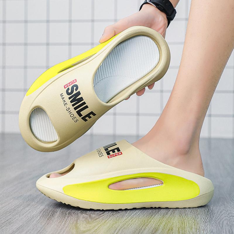 Fashion Comwarm 2024 Sports Slippers For Women Men Summer Fashion Thick Bottom Slides Soft EVA Hollow Unisex Sports Sandals Beach Shoes