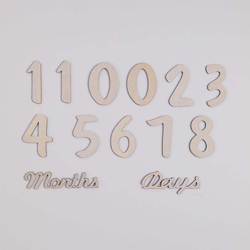 Wooden Baby Milestone Number Cards for Growth Photos