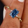 Fashion Lady Yellow Zirconia Ring Trendy Female Engagement Ceremony Jewelry Stylish Bridal Wedding Band Accessories Gift