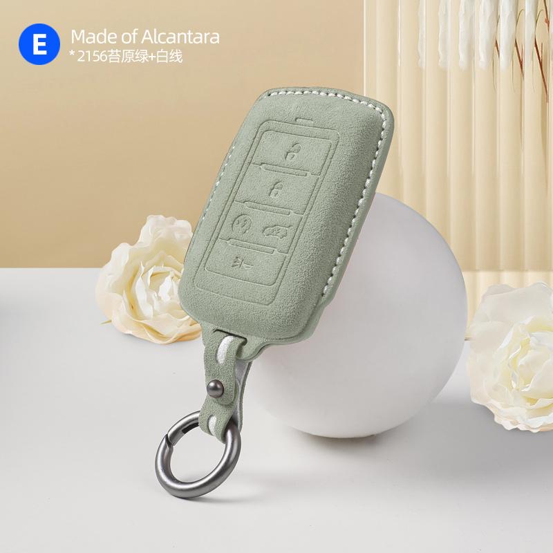 For for Car Remote Key Case Cover  Jeep Grand Cherokee Free Knight Commander Protector Suede Alcantara Accessories