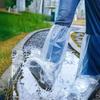Einweg-Regenschuhüberzug Wasserdicht und rutschfest Kunststoff Outdoor Verdickt Verschleißfest Isolations-Fußüberzug Regensicher