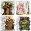 Fairy Garden House Silicone Mold Tree House Wooden Door Fondant Molds Cake Decorating Tools Cupcake Topper Candy Sugar Craft Gum Paste Polymer Clay