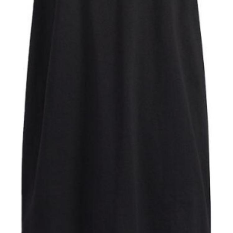 adidas Neo Straight Leg Striped Micro Logo Casual Comfortable Loose Sports Short Sleeve Dress Women Dresses Black HE4518