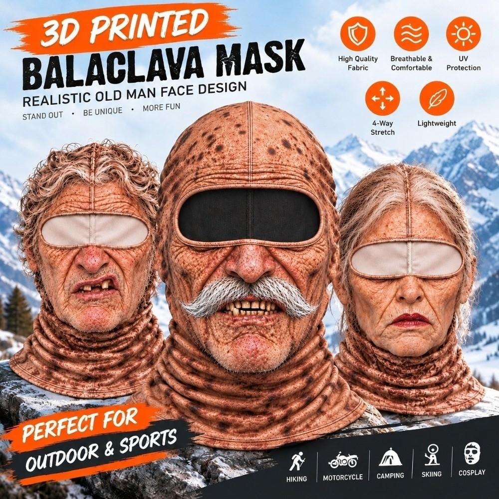 Windproof Balaclava Ski Mask Warm Neck Gaiter Novelty Full Face Cover Halloween Party