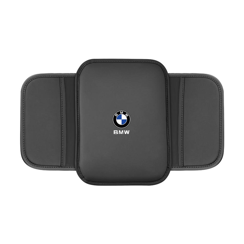 Auto-Armlehnenpolster mit seitlicher Aufbewahrungstasche für BMW M E46 E90 E60 F30 Tour Mittelkonsolen-Armlehnenbox Höhenschutzpolster