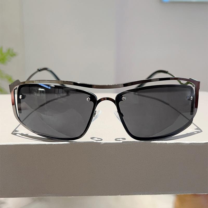 High End Designer Style Retro Stylish Oversized Alloy Metal Aviator Square Shaped Female Male For Both Sun Glasses