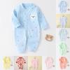 Baby Cotton Long Sleeve Romper With Open Crotch For Newborns Safe And Soft