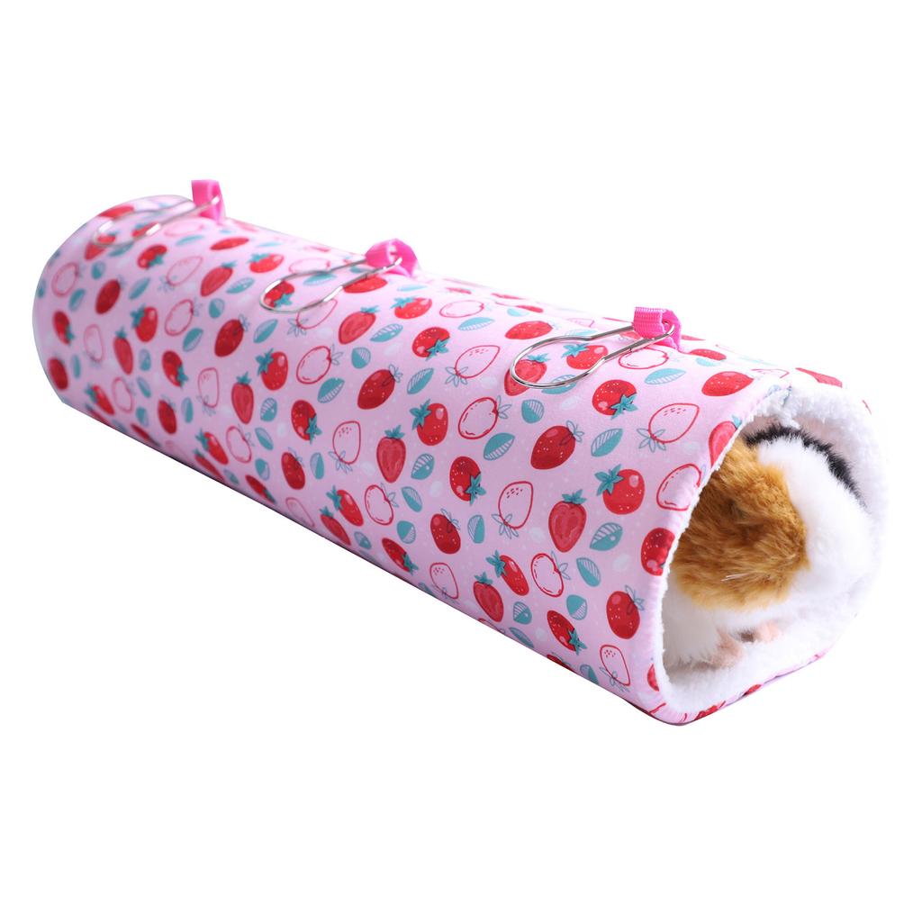Warm Plush Bed Hideout Cage Accessories for Guinea Pig Hamster Ferret Chinchilla Sugar Glider Toys Hamster Bedding Gift