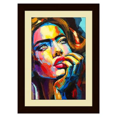 Women Wall Art Painting Framed, 18.0 X 23.5 Inch, Synthetic Wood, Paper, Set of 1