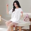 Pajamas Women's Summer Pure Cotton Short-sleeved Shorts Thin Summer Casual Women's Sweet and Cute Loungewear Summer Suit
