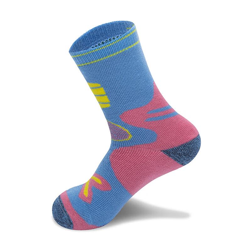 TFO Children's Wool Socks, Merino Comfortable Breathable Outdoor Sports Socks Running Socks 2902411 Pink Blue