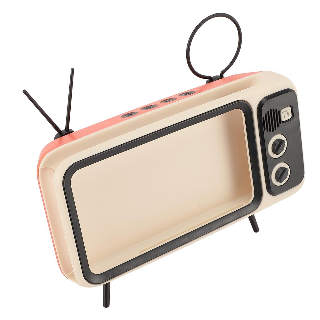 Retro Phone Holder TV Cell Phone Stand Desktop Decor Mount Portable for Home Bedroom Office Orange W