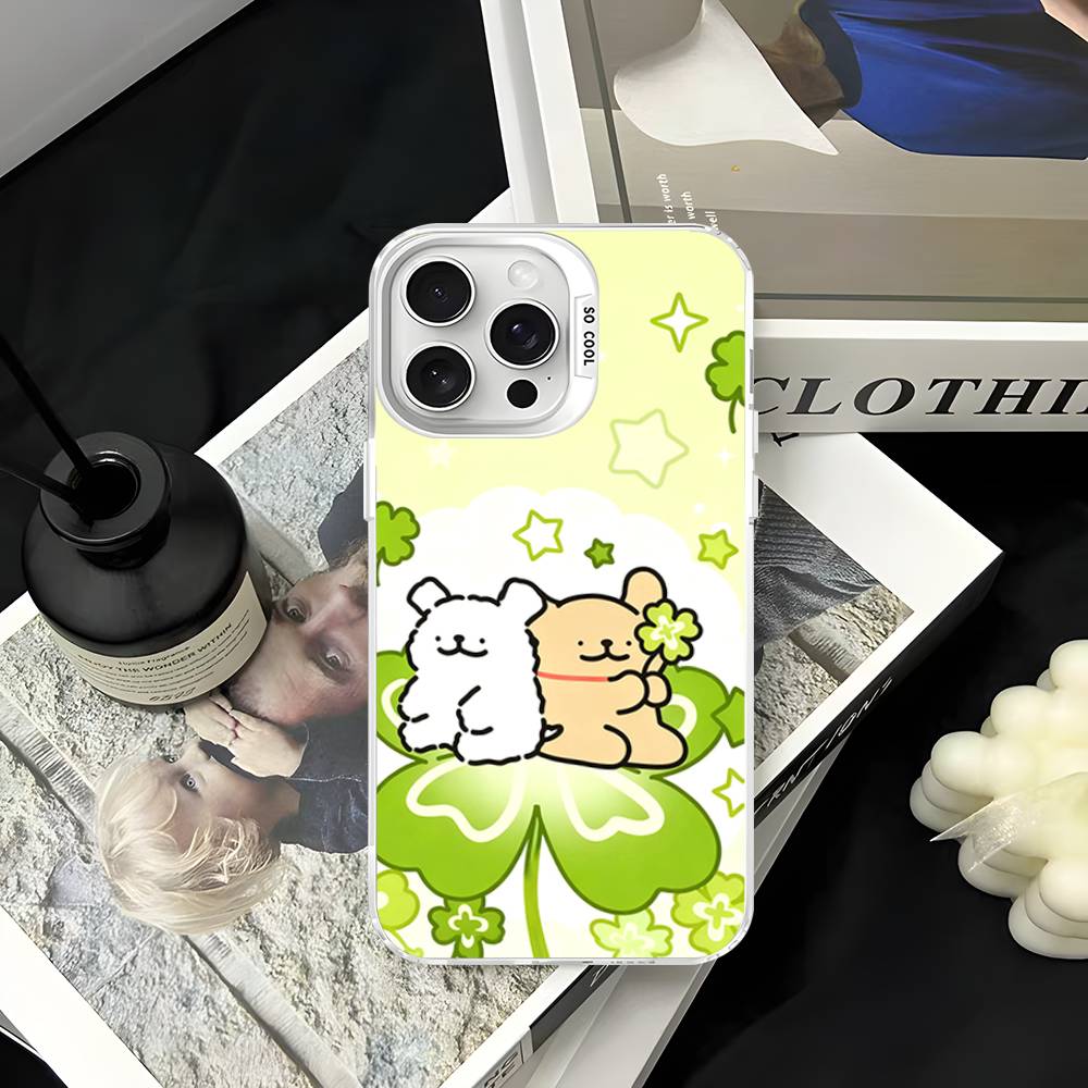 Lovely Line Dog Maltese Phone Cases For iPhone 17 16 15 14 13 12 11 Plus Pro Max Colorful Case