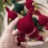 Ribbed Christmas Tree Trim with Elongated Shape and Textured Finish for Indoor Display, Wreath Styling and Tree Placement