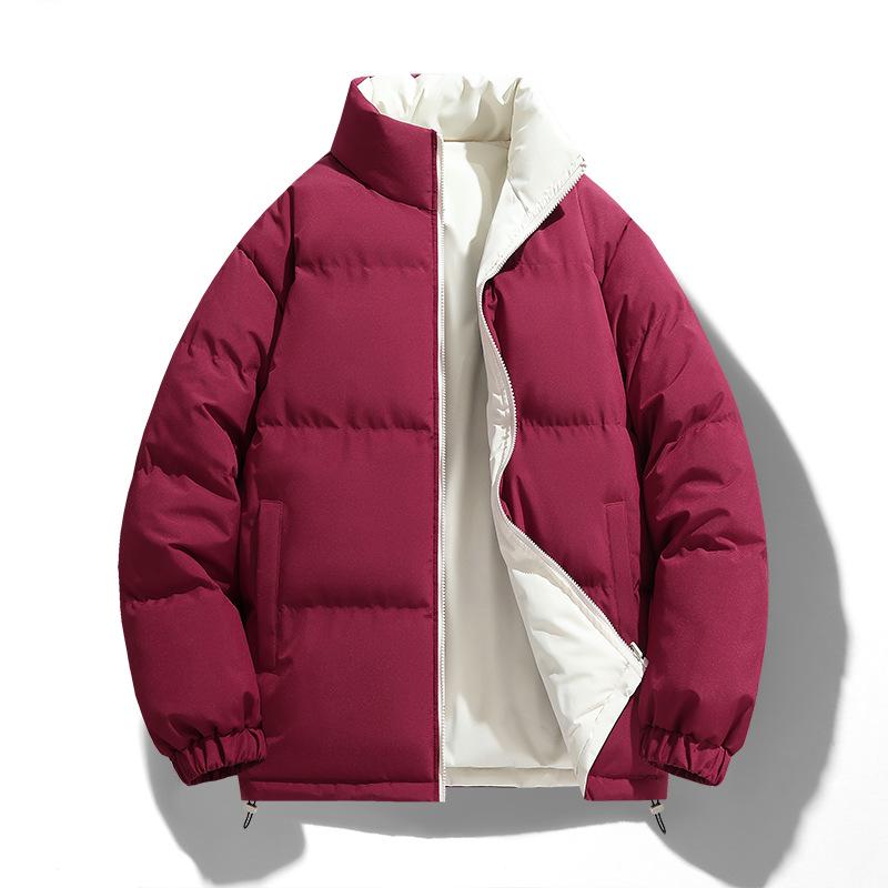 Double-Sided Men's Winter Cotton Padded Jacket - Warm, Loose Fit, Trendy Youth Style for Autumn and Winter