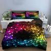 Colorful Circular Dot Design Bedding Duvet Cover Set  (1*Duvet Cover 2*Pillowcases, without duvet insert)