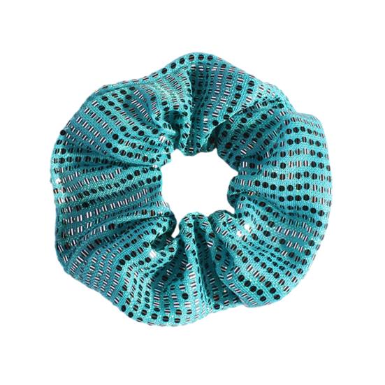 

Hair Rope Shiny Sequins Hollow Mesh Hair Tie No Damage High Elasticity Ponytail Holder Daily Hair Accessory зелёный