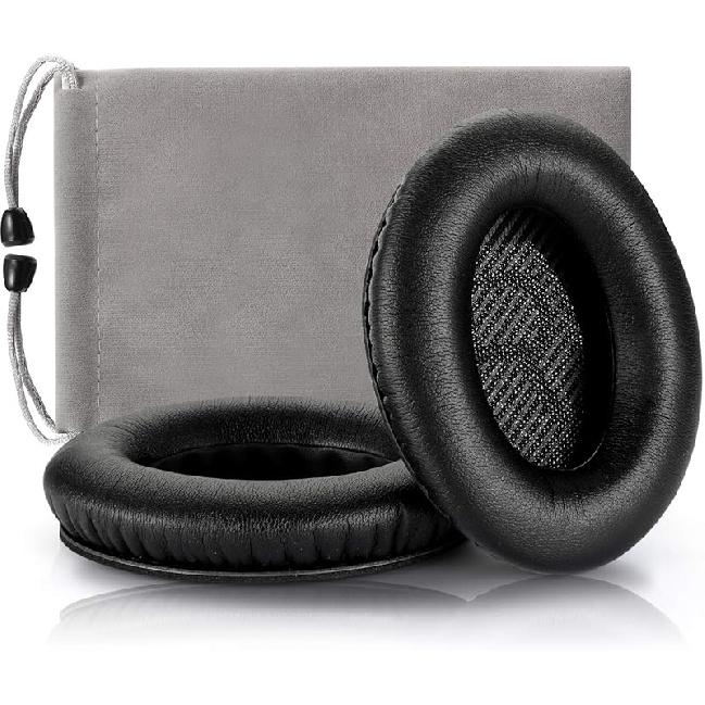 

Headphones Replacement Ear Pads Cover,for Bose Quietcomfort QC15 QC25 QC35 35 ii Headsets (Black) чорний