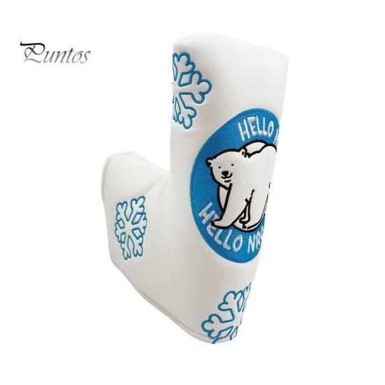 

Чехол для гольф-паттера с магнитным молотком, чехол для гольф-клюшки, чехол для гольф-клюшки, милый чехол для клюшки с дизайном в виде белого медведя, чехол для гольфиста L