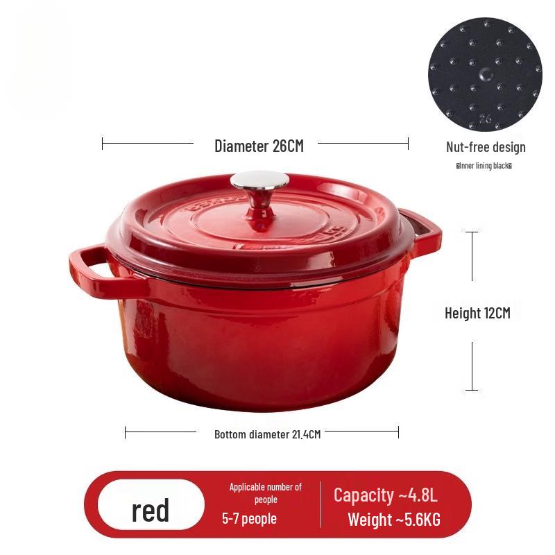 PuPan Enameled Cast Iron Dutch Oven