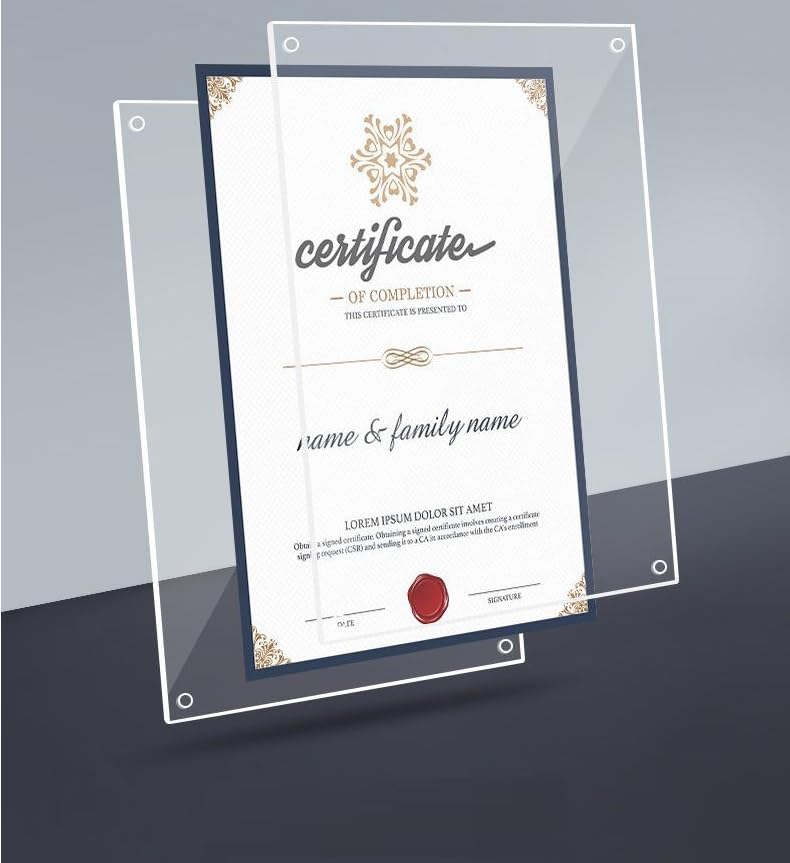 Picture A4 Acrylic Frame Photo Photo Can Be Placed Horizontally or Picture Certificates of Appreciation Awards, Frames, Frame, Stand, Transparent,