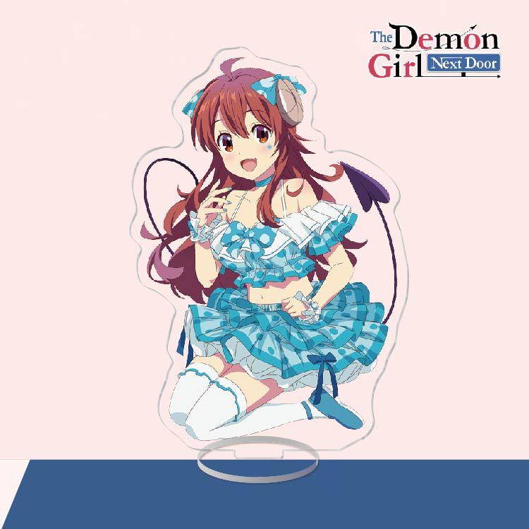 Anime Acrylic Stand Action Figure Toy The Demon Girl Next Door PVC Acrylic Stand Machikado Mazoku Desktop Stand Model Toy Gift
