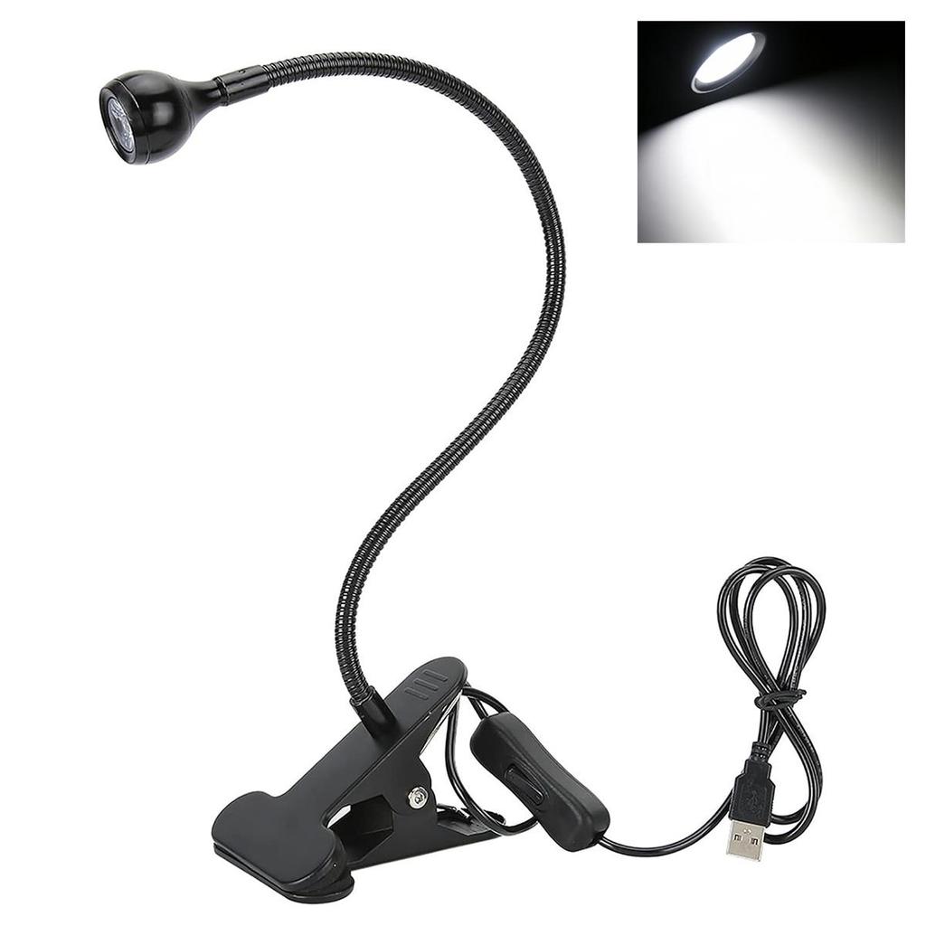Usb Led Clip On Desk Lamp Reading Book Light Dc-5v Clamp Cold White Ligting For/table Decor Night Holiday Lighting Energy/saving