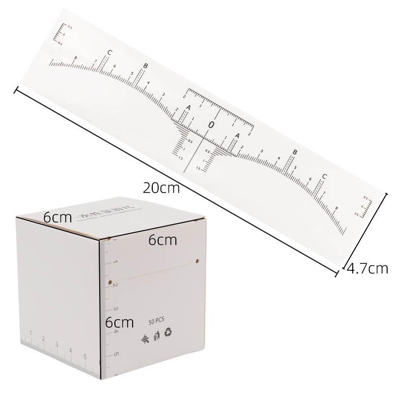Microblading Brow Ruler Stickers: Disposable, Universal Positioning Tool with Scale for Precise Brow Shaping