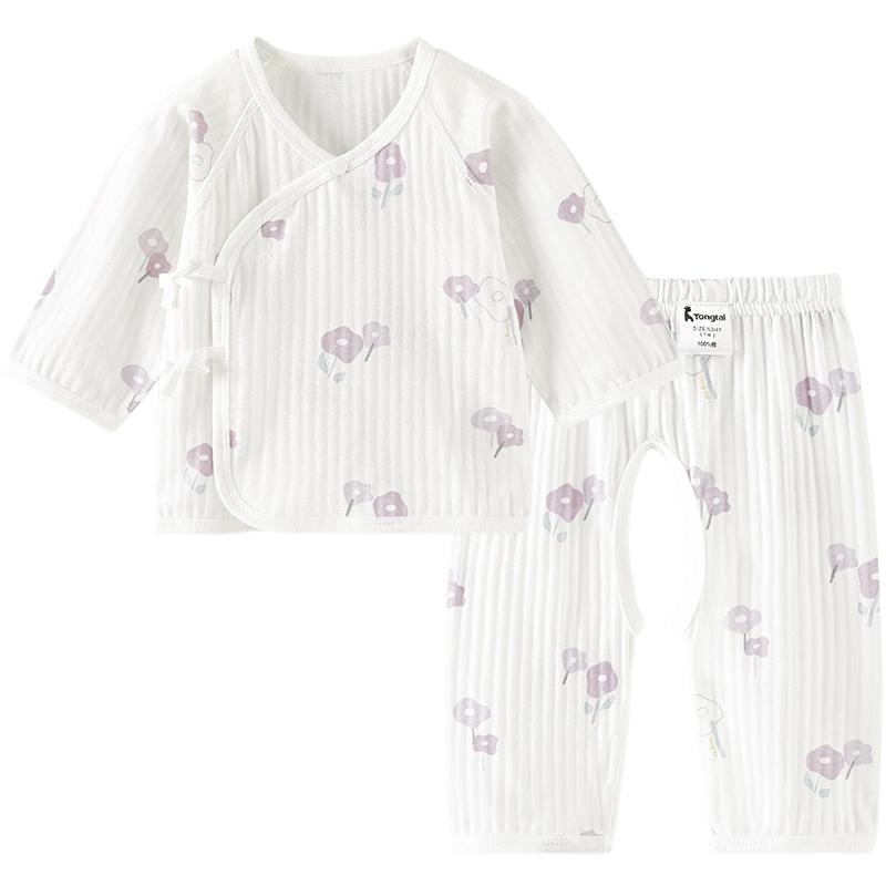TONGTAI Baby Summer Pure Cotton Jacquard Set
