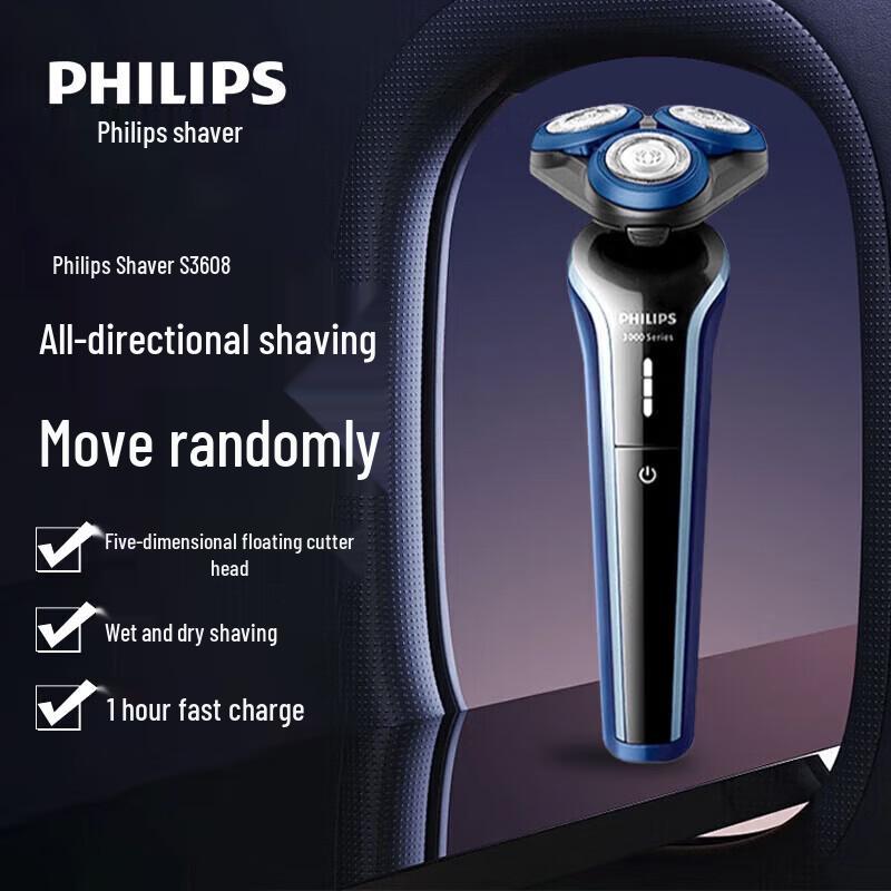 Philips Series 3000 Electric Shaver CN plug (adapter included)