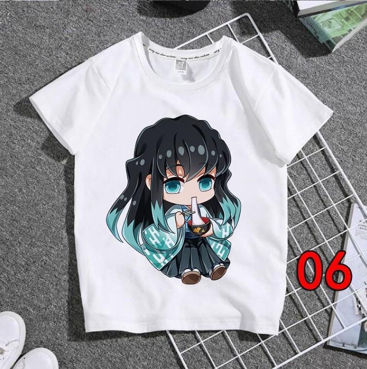 

Fashion Anime Kimetsu No Yaiba Cartoon Demon Slayer Graphic Print Kids T-Shirt Summer Loose Tees White Short Sleeve Women Tops XXXL білий