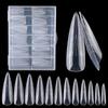 120 stk False Nail Tips Clear Matt Myk Fake Nails Extension For Home Diy Nail Salon Manikyr