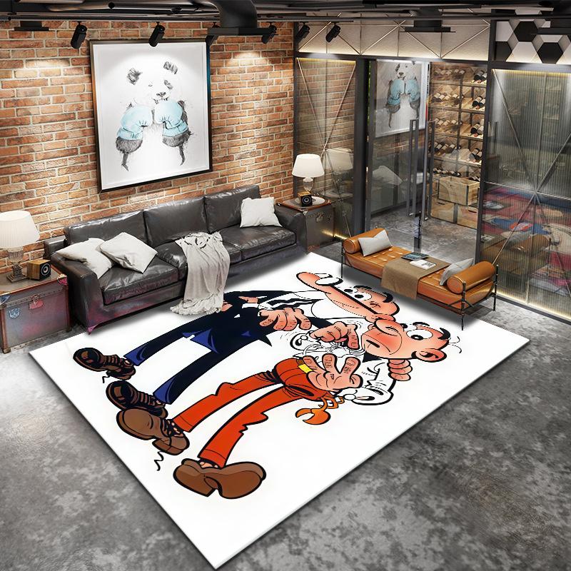Mort Phil Mortadelo Y Filemon Carpet Rug for Living Room Bedroom Home Sofa Decoration,Kids play Nonslip Floor Mat