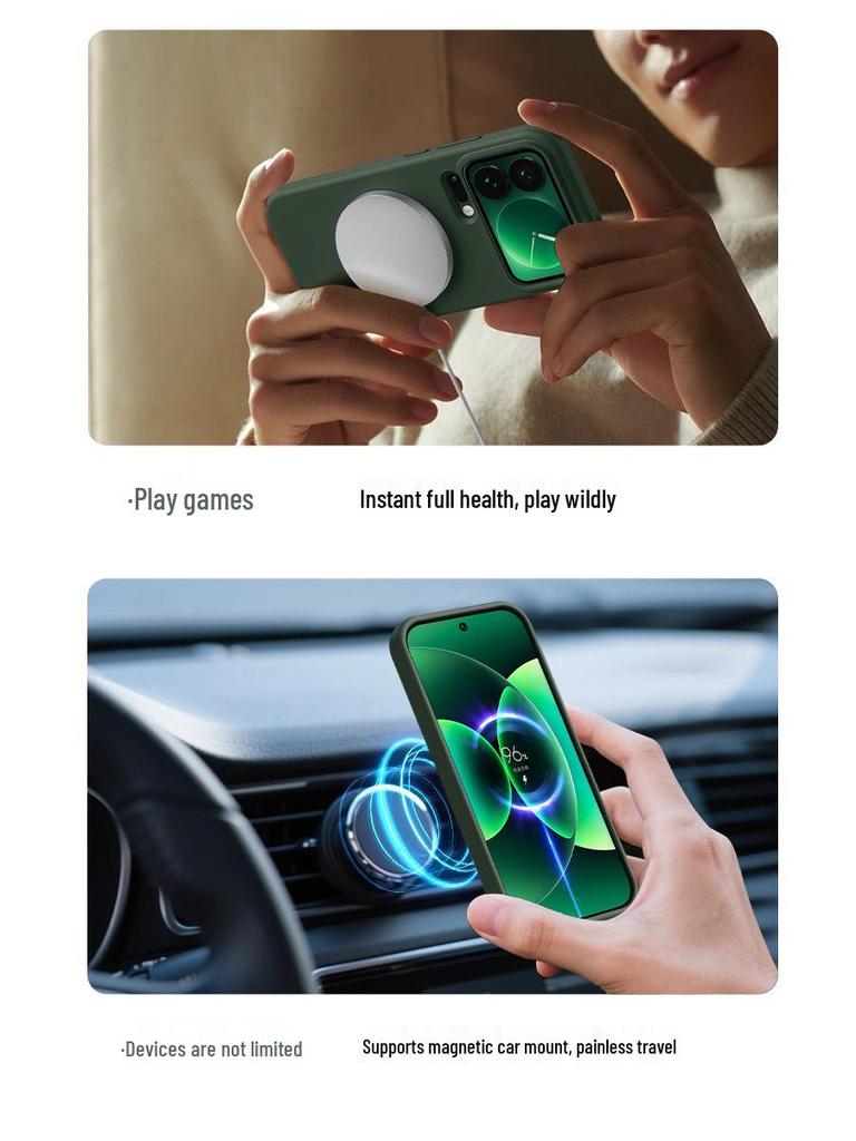 Magnetic Charging Drop-Proof Liquid Silicone Case for Xiaomi 17 Pro Max