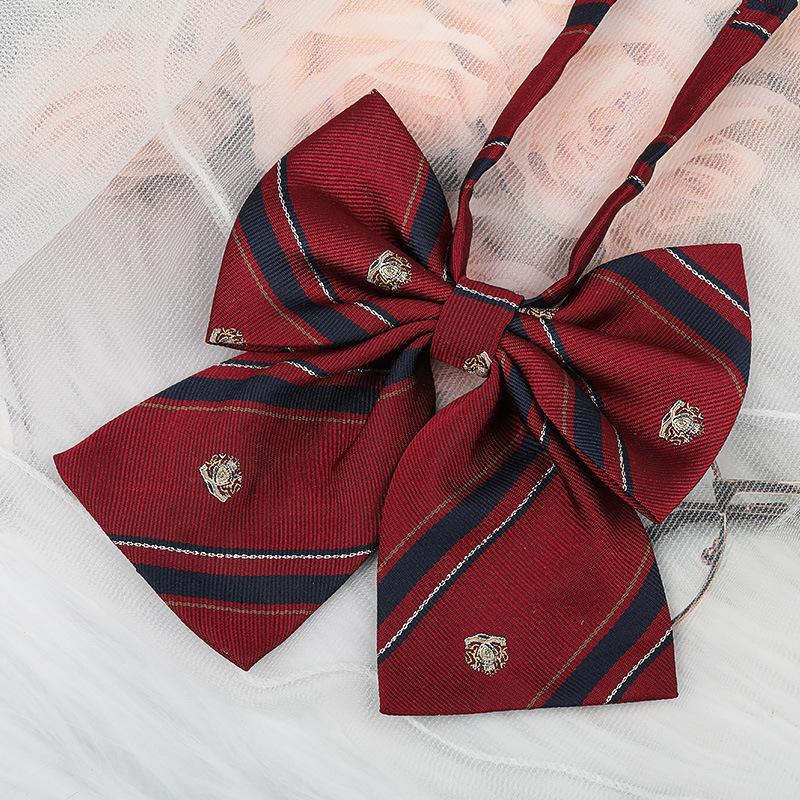 Jk Japanese Plaid Korean Version Of Collar Flower Graduate Female Collar Flower College Wind Streamer Jk Bow Shirt Accessories Sailor Suit