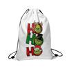 Christmas Double Sided Print New Year Gift Bag Drawstring Pocket Christmas Backpack
