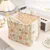 Chic Country-Style Canvas Storage Basket - Portable Organizer for Underwear, Shoes & Accessories, Machine Washable