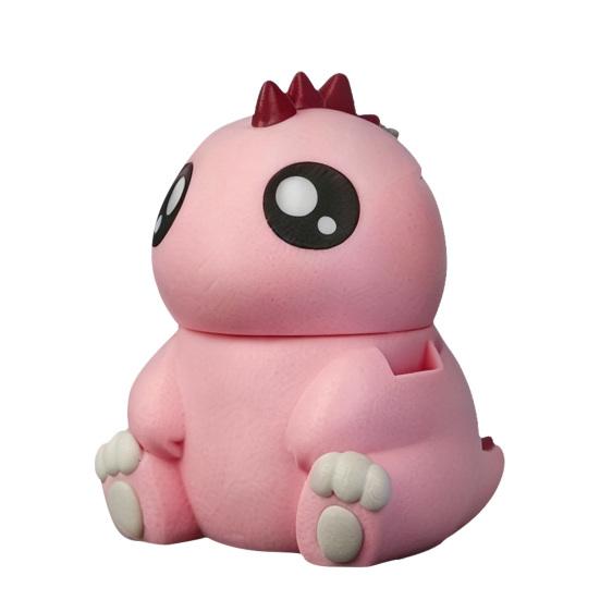 

Подставка для яйца в виде динозавра со съемной крышкой и прорезью для ложки Пластиковый держатель для яиц для украшения вечеринки на завтрак Милый 3D-печатный оригинальный кухонный гаджет S розовый