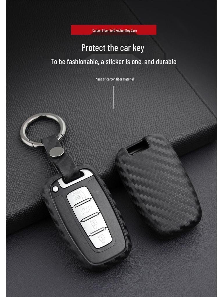 Hyundai Elantra ix35, Mistra, Sonata 8, Kia Sportage, Forte Kohlefaser Autoschlüsselhülle