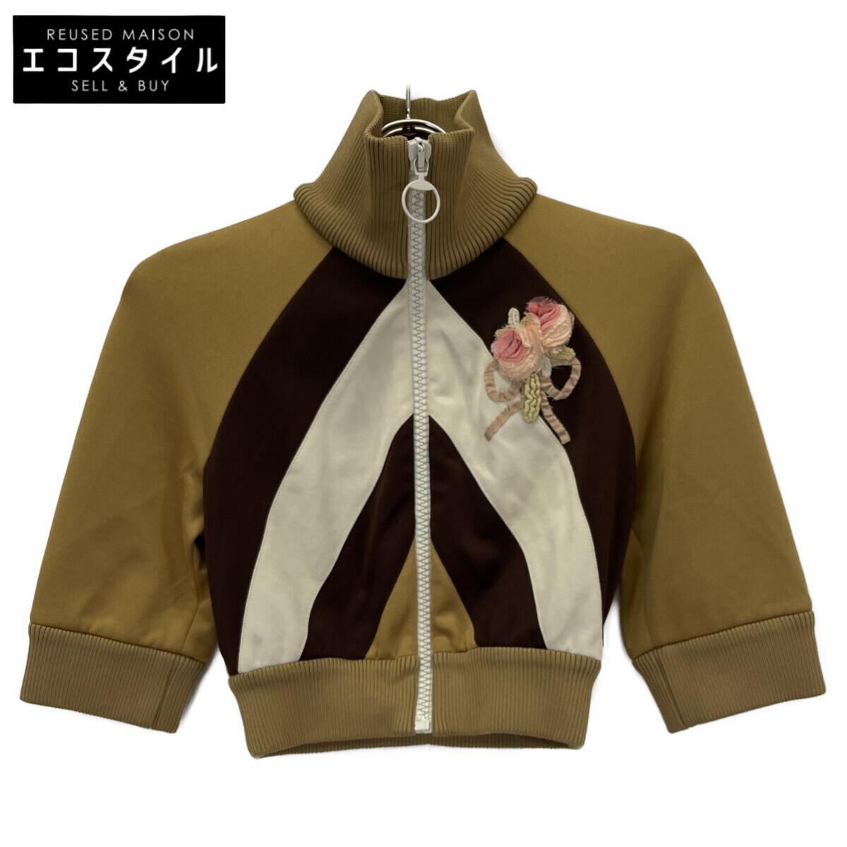 

GUCCI 502290 GUCCY Short Track Jacket with Corsage Jacket XS Beige x IvoryUsed
