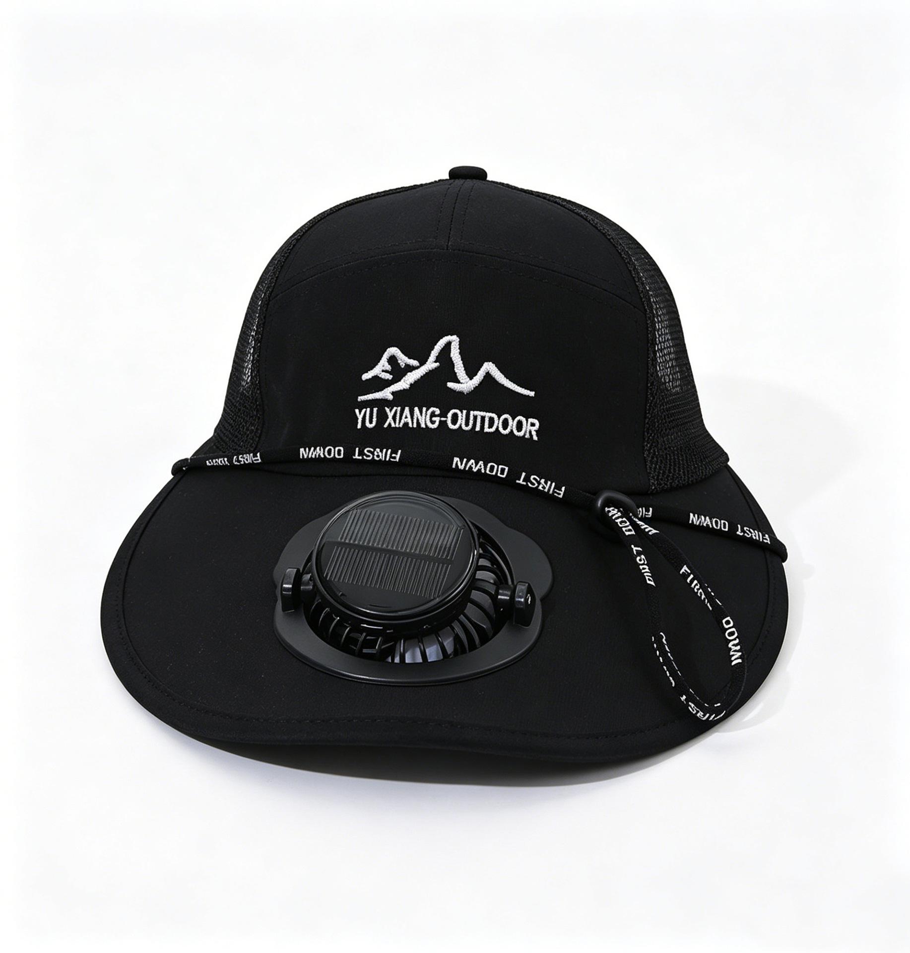 Men s fishing fan hat - solar powered, ventilated cap for summer work, outdoor sun protection Adjustable
