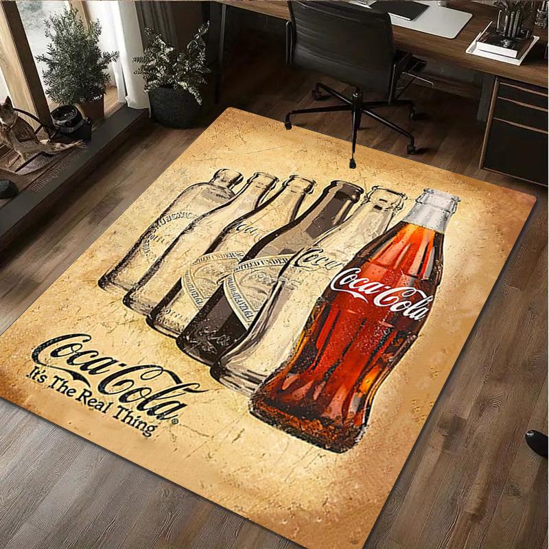 

Coca Cola Print Rug - home decoration Carpet For Living Room Bedroom Flooring Computer Chair Area Rug 40x60cm( 15x23in )