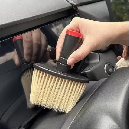 1Pc Car Detailing Brush Air Conditioner Outlet Detailing Soft Brush For Vents Gaps Cleaning Tools Car Crevice Duster Brush Tool