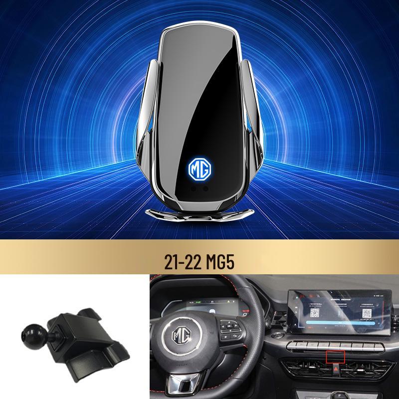 Compatible MG Car Wireless Fast Charging Phone Holder for MG3, MG6, ZS, EZS, HS, ONE Models.